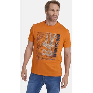 Jan Vanderstorm regular fit T-shirt PAVELKO Plus Size oranje