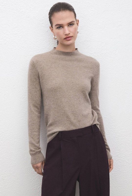 MANGO Trui 'BRONCO'  taupe