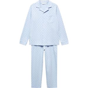 Mango Kids pyjama met all over print lichtblauw/donkerblauw