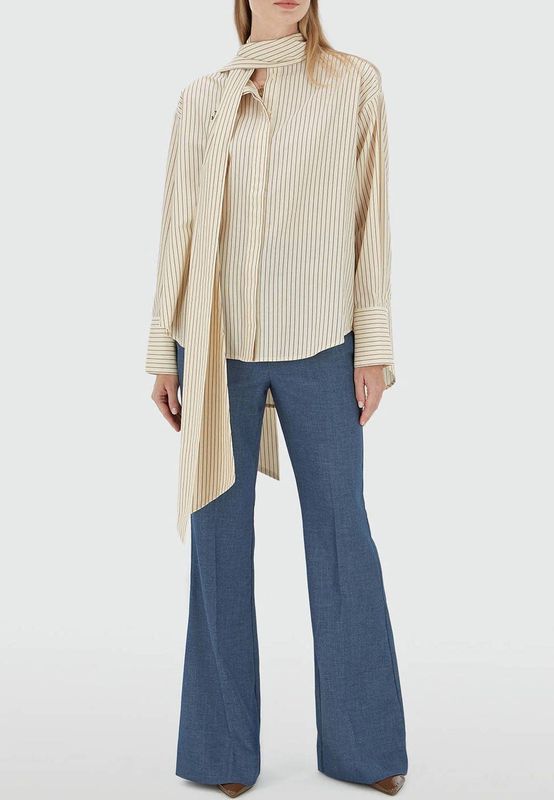 JOSH V - HEDY - Blouse - Ecru - Krijtstreep