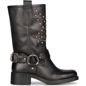 PS Poelman Leren Bikerboots Zwart