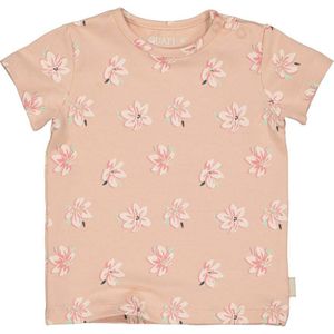 Quapi T-shirt DABIEK met bloemen print perzik/roze