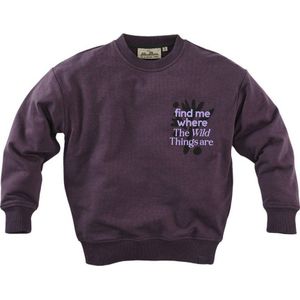 Z8 sweater Pumba met backprint aubergine