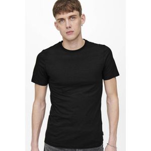 ONLY & SONS slim fit T-shirt (set van 2) ONSBASIC black