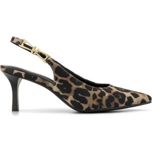 Graceland - Slingback Pumps - Panterprint - Bruin/Zwart
