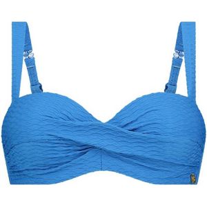 ten Cate Beach TC WOW voorgevormde beugel bikinitop met textuur blauw
