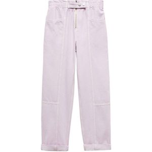 Mango cropped high waist regular jeans lila