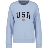 America Today sweater Sweater Soel met printopdruk lichtblauw