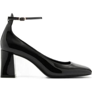 Mango lak pumps zwart