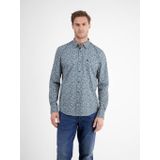 Lerros - Overhemd - Fjord Blue - Lange Mouwen - Met Print All-over