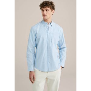 WE Fashion Blue Ridge casual overhemd lichtblauw