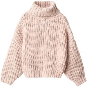 Mango Kids - Grof Gebreide Trui - Lichtroze
