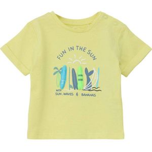 s.Oliver baby T-shirt met printopdruk lichtgeel