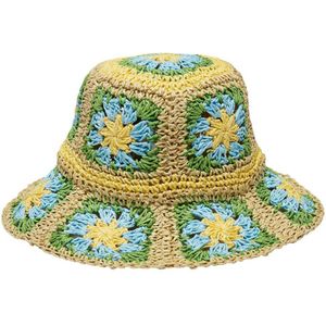 ONLY crochet bucket hat ONLQUINN groen/blauw