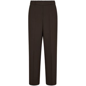 Mos Mosh slim regular waist casual broek donkerbruin