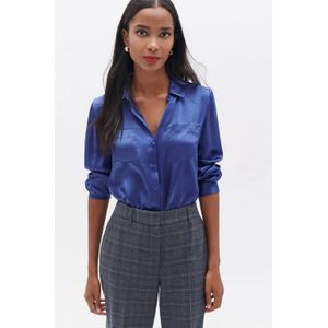 Caroll zijden blouse blauw