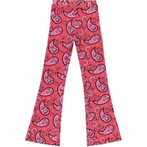 Cars flared broek ILVA FLAIR met paisleyprint fuchsia/roze