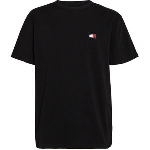 Tommy Jeans regular fit T-shirt met logo zwart