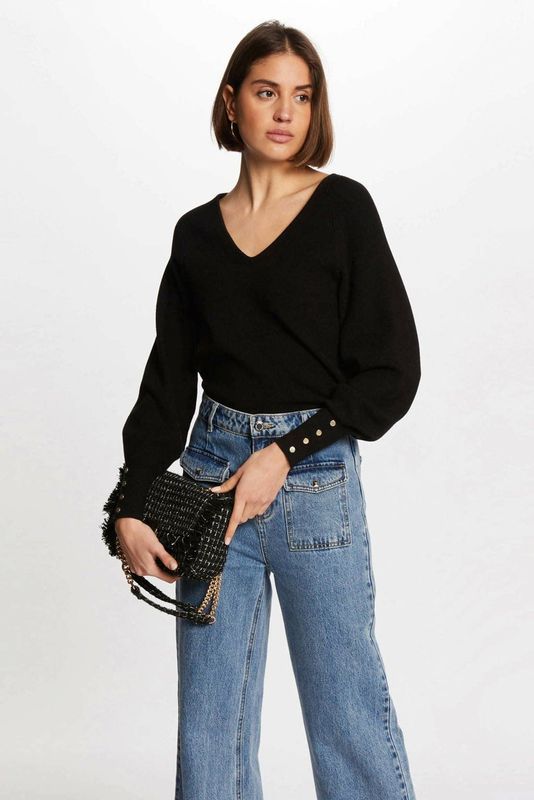 MORGAN - Trui - Zwart - Viscose