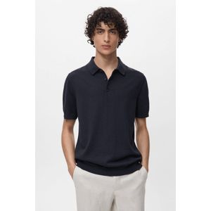Mango Man - Regular Fit - Polo - Donkerblauw - Katoen