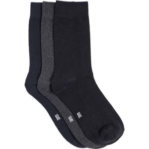 WE Fashion sokken - set van 3 grijs/zwart