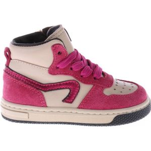 Pinocchio leren sneakers fuchsia