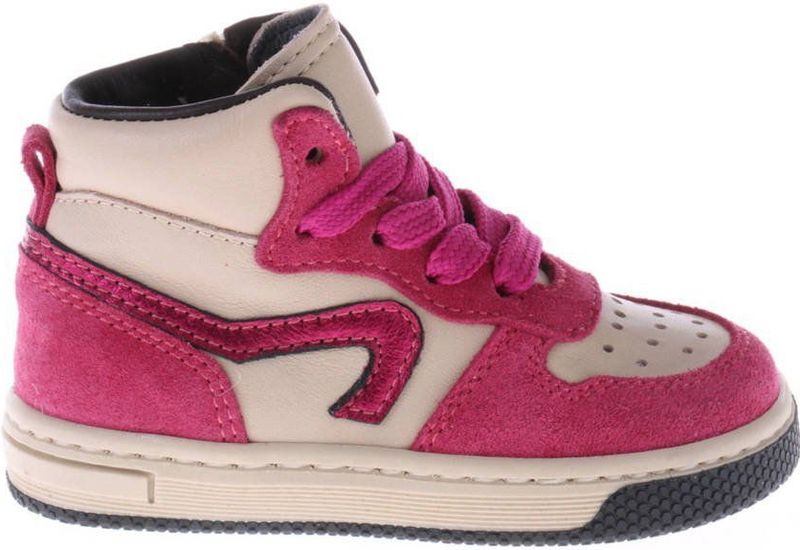 Pinocchio leren sneakers fuchsia