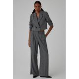 comma - Bandplooibroek - Visgraatmotief - Elegante Pantalon