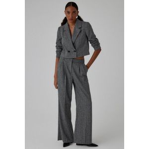 comma - Bandplooibroek - Visgraatmotief - Elegante Pantalon