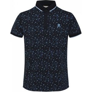 GABBIANO polo met all over print navy