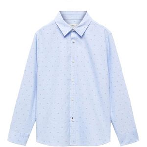 Mango Kids blouse met all over print lichtblauw