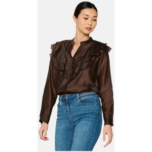 LOLALIZA blouse donkerbruin