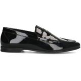 Manfield lakleren loafers zwart