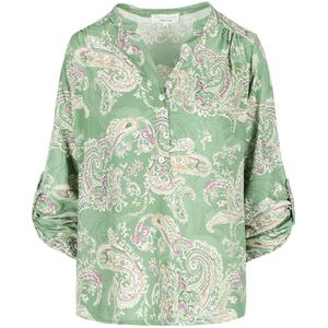 LOLALIZA blousetop met paisleyprint groen/paars/ecru