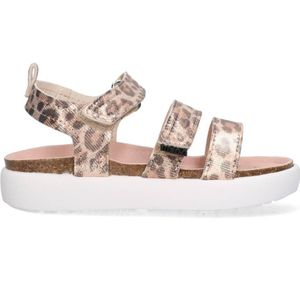 Mexx sandalen met panterprint beige/