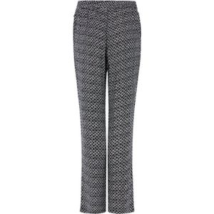 Protest straight fit pantalon met all over print zwart/wit