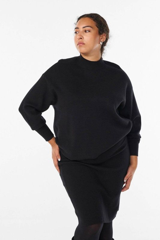 Zizzi gebreide trui zwart