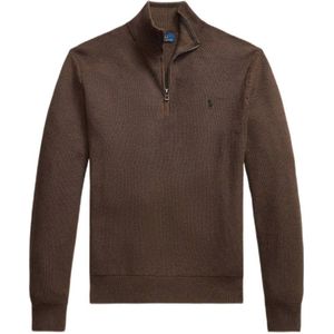 POLO Ralph Lauren fijngebreide trui met logo spa brown heather