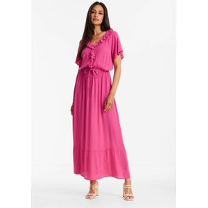 Imagine maxi jurk viscose crinkle roze