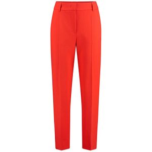 Claudia Sträter cropped tapered fit pantalon rood