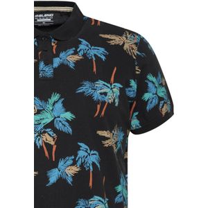 Blend Big polo Plus Size met all over print zwart