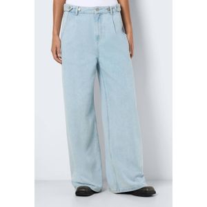 NOISY MAY high waist wide leg jeans light blue denim