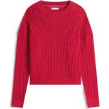 Tommy Hilfiger - CABLE SWEATER - Gebreide Trui - Ruby Rabarber - Kinderen tot 16 jaar