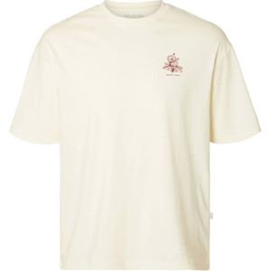 SELECTED HOMME T-shirt met backprint egret