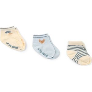 Little Dutch sokken - set van 3 blauw/beige