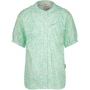 Vingino blouse Lirette met all over print mintgroen/wit
