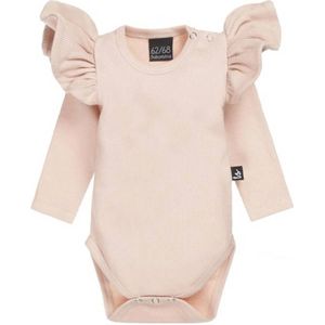 Babystyling romper met ruches oudroze