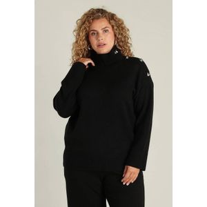 YEST - CURVE Ghislaine - Gebreide Trui - Zwart