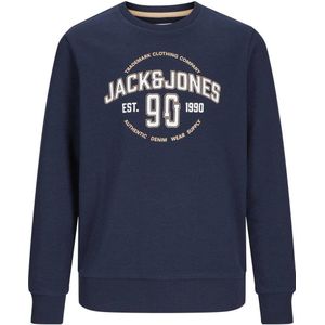 JACK & JONES JUNIOR sweater JJMINDS met logo donkerblauw