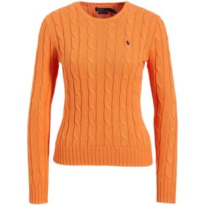 POLO Ralph Lauren gebreide kabeltrui oranje